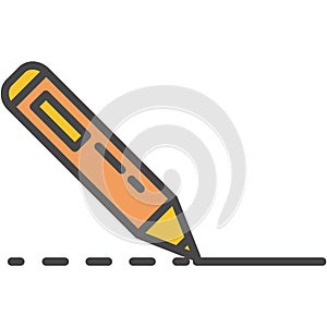 Pencil icon writing pen vector flat symbol