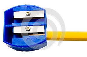 Pencil inside pencil sharpener