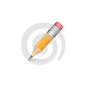 Pencil isolated with shadow on white background