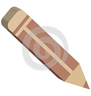Pencil Isolated Vector Icon Editable