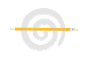 Pencil isolated on white background, top view