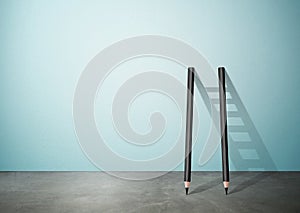 Pencil Ladder with copy space