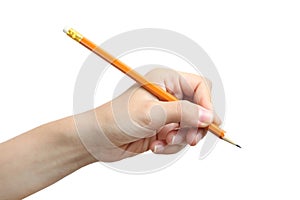 Pencil in the left hand