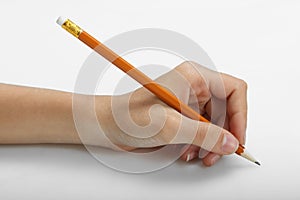 Pencil in the left hand