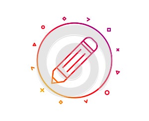 Pencil line icon. Edit sign. Vector