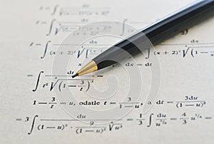 Pencil and math book