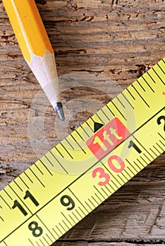 Pencil and measure