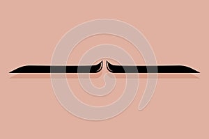 Pencil Moustache Icon Vector