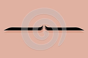 Pencil Moustache Icon Vector