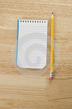 Pencil and notepad.