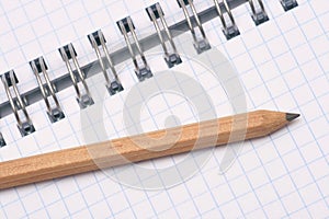 A pencil and a notepad.