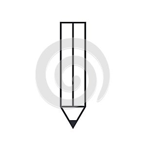 Pencil outline icon, modern minimal flat design style, thin line vector illustration