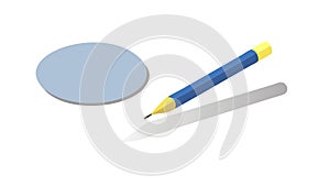 Pencil and paper icon, writing, notes, document, education, vector design Generative AI