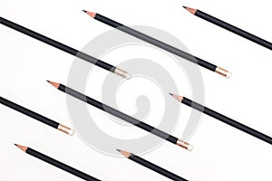 Pencil pattern on white background