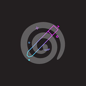 pencil pen school study icon vector