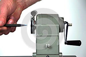 Pencil and pencil sharpener machine