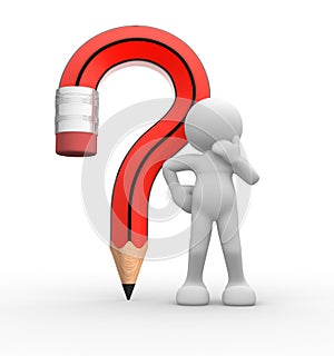 Pencil question mark
