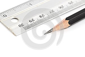 Pencil and ruler.