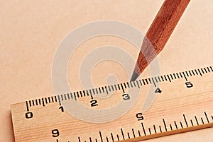 Pencil and ruler