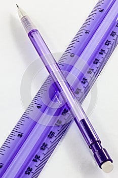 Pencil and ruler