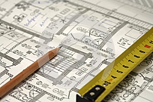 Pencil, ruler and a business plan
