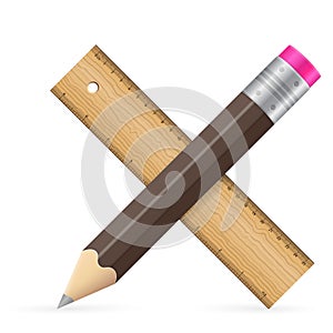 Pencil and ruler icon