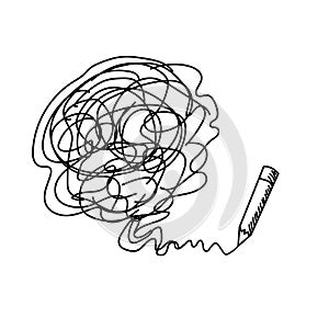 Pencil scribble vector drawing