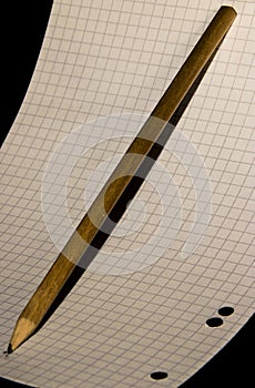Pencil with shadow photo