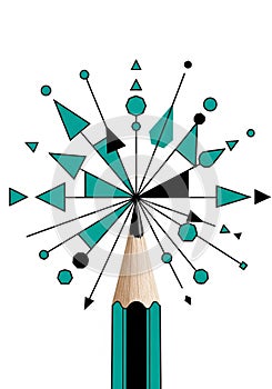 A pencil with a sharpened tip