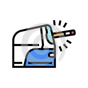 pencil sharpener automatically color icon vector illustration