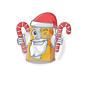 Pencil sharpener Cartoon character in Santa costume with candy