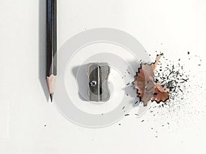 pencil sharpener and chippings