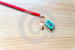 Pencil, sharpener, closeup.