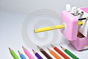 Pencil Sharpener and color pencil