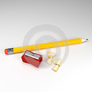 Pencil and sharpener photo