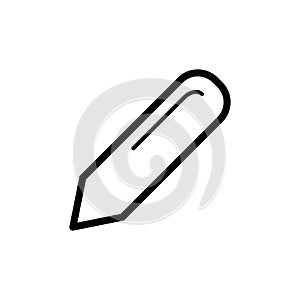 Pencil sharpener icon flat vector template design trendy
