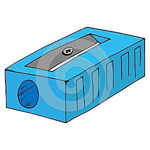 Pencil sharpener icon. Vector illustration of a pencil sharpener.