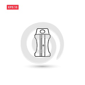 Pencil sharpener icon vector isolated 3