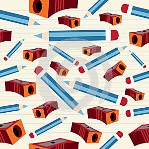 Pencil and sharpener pattern