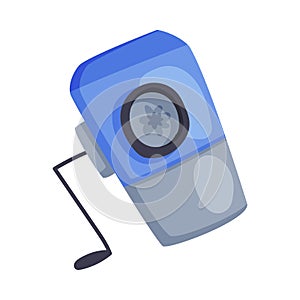 Pencil Sharpener or Pointer as Office Supply and Stationery Object Vector Illustration