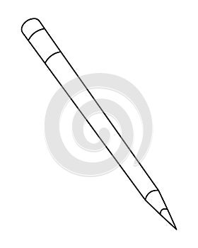 The pencil is simple. At the end of the eraser in the holder. A tool for drawing, marking, sketching