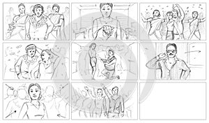 Pencil storyboards
