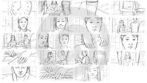 Pencil storyboards