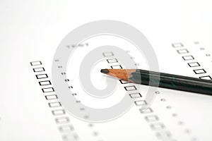 Pencil with test paper