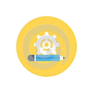 Pencil vector flat colour icon