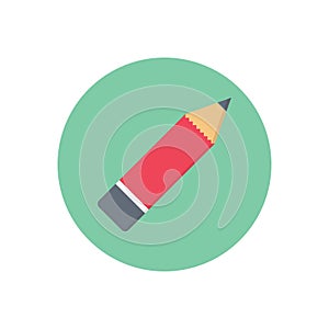 Pencil vector flat colour icon