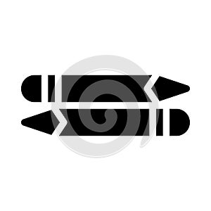 Pencil vector glyph flat icon