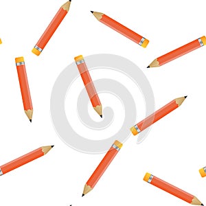 Pencil vector icon. Pencil for your design seamless pattern on a white background