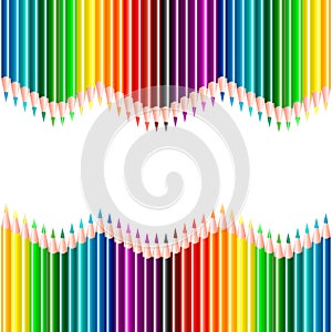 Pencils background in spectrum colors
