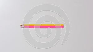 Pencils blinking with colors